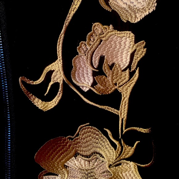 Black embroidered bomber jacket - Picture 4 of 4